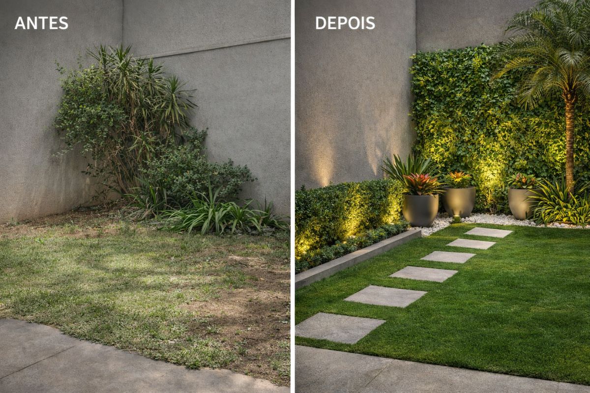 W.A Ambiental – Antes e Depois de Revitalização de Jardim em São Paulo